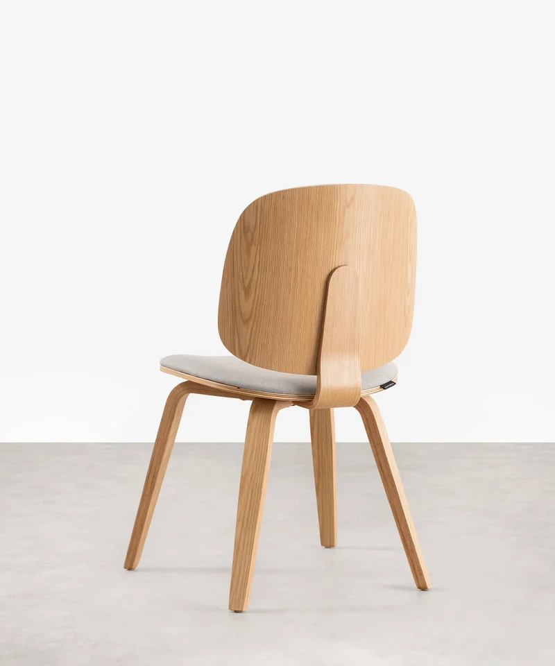 Silla de Comedor en Madera y Tapizada Anouk