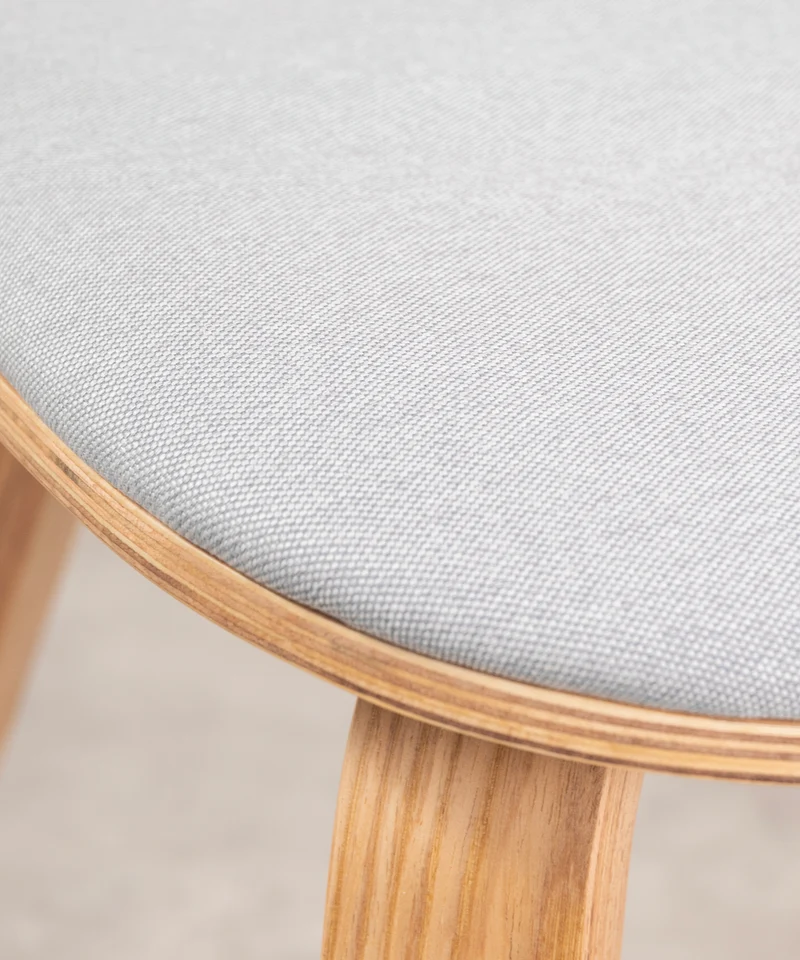 Silla de Comedor en Madera y Tapizada Anouk