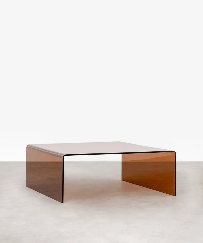 Mesa de Centro Cuadrada de Cristal Templado Burano (100x100 cm)