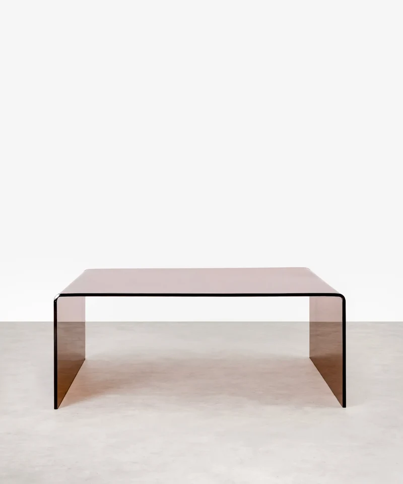 Mesa de Centro Cuadrada de Cristal Templado Burano (100x100 cm)