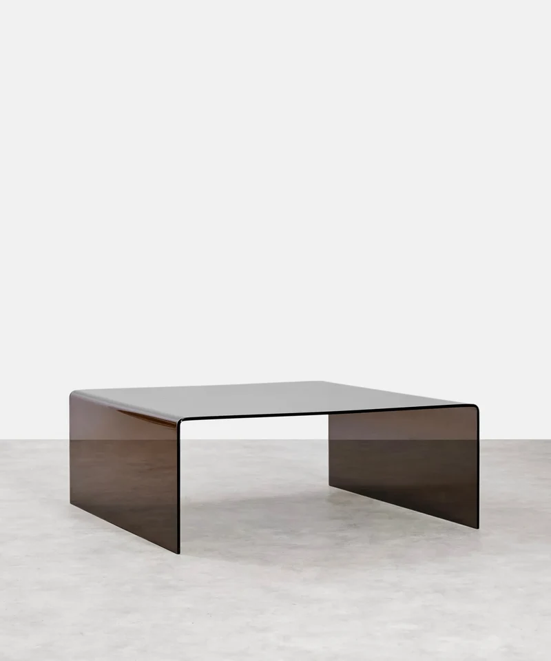 Mesa de Centro Cuadrada de Cristal Templado Burano (100x100 cm)