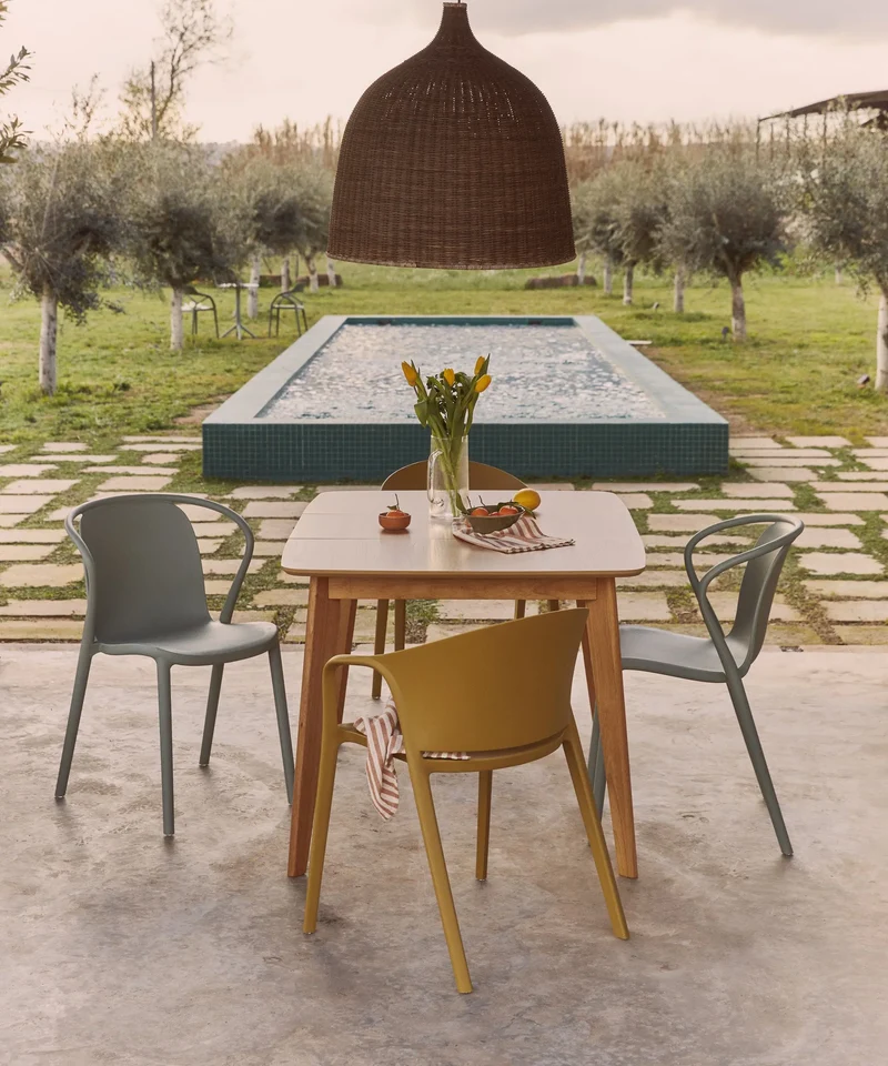 Mesa de Comedor Cuadrada en Madera Extensible Livia (90-130 x 90 cm)