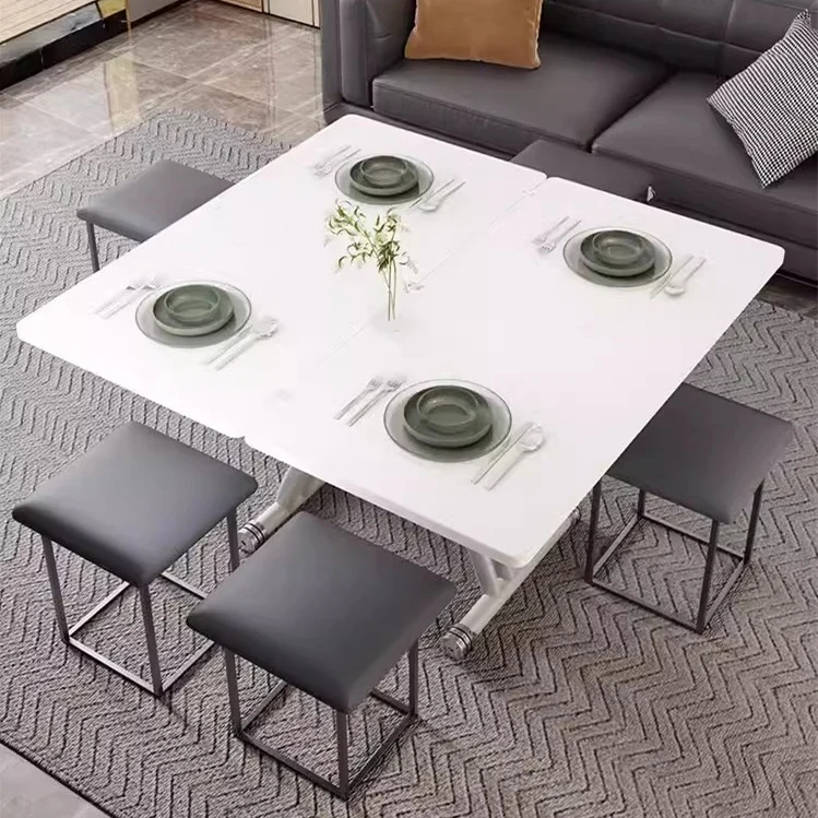 Table basse élévatrice multifonction avec tiroirs