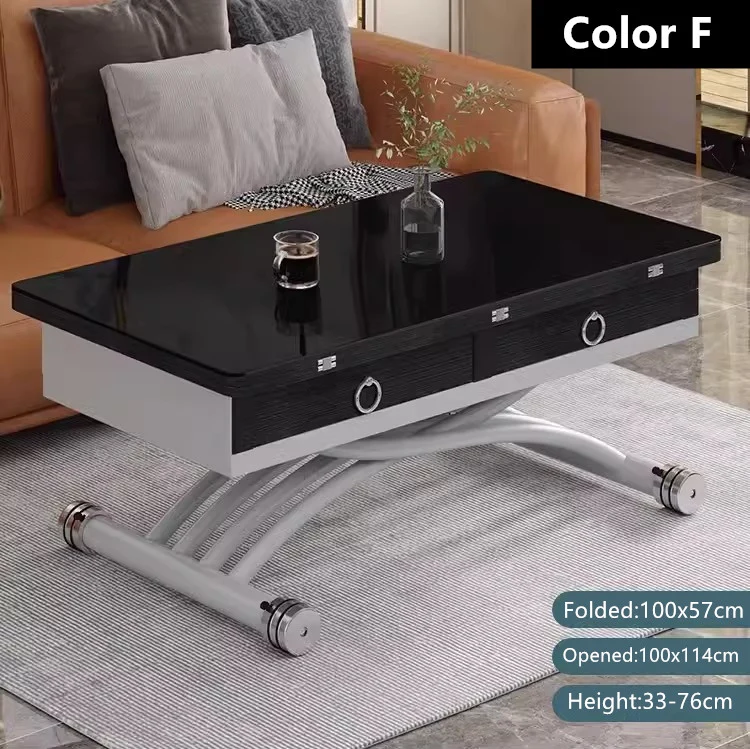 Table basse élévatrice multifonction avec tiroirs