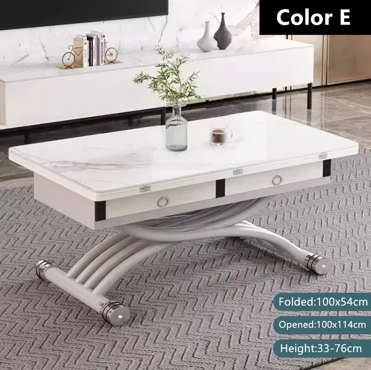 Table basse élévatrice multifonction avec tiroirs