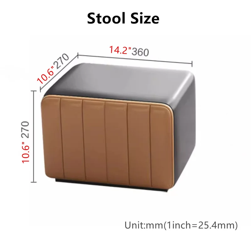 Table basse de table relevable moderne avec 4 tabourets