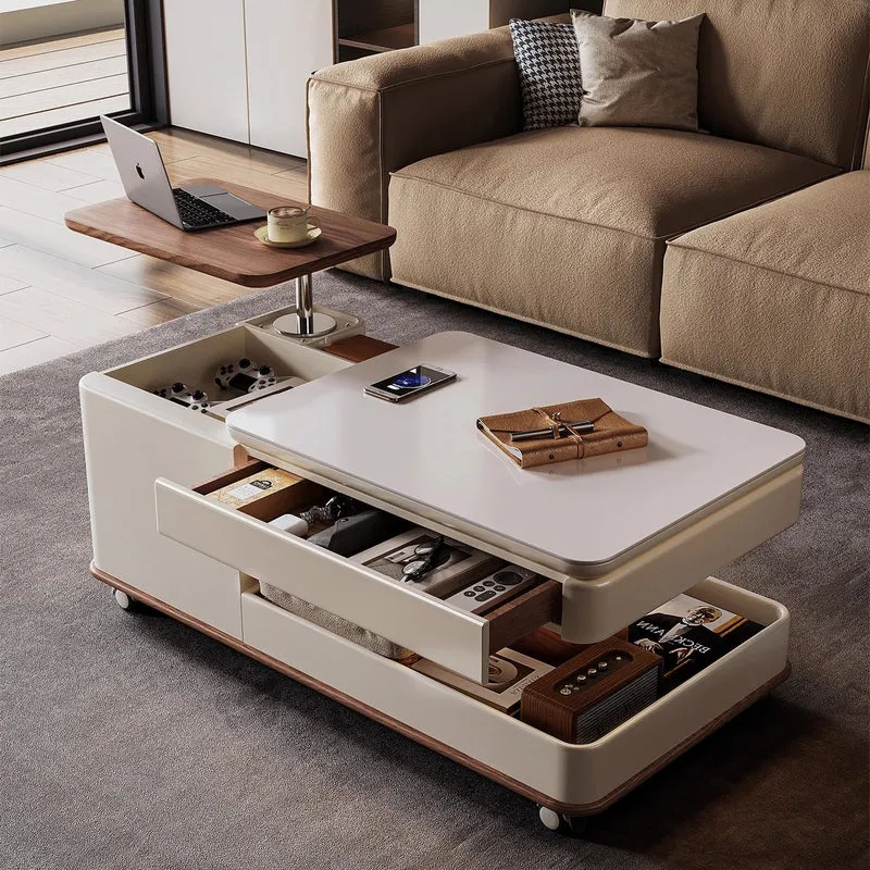 Table basse de luxe légère et rotative à dessus moderne