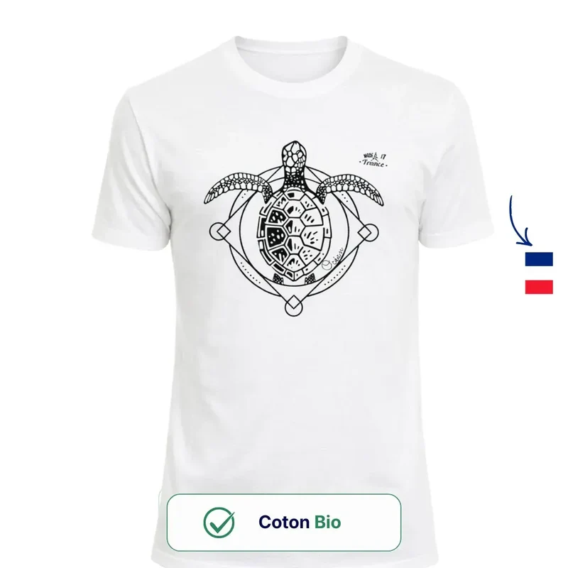 T-shirt Homme blanc | Tortue