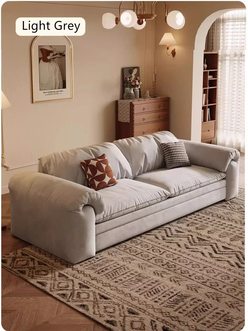 Canapé-lit multifonctionnel en tissu mat avec rangement en dessous