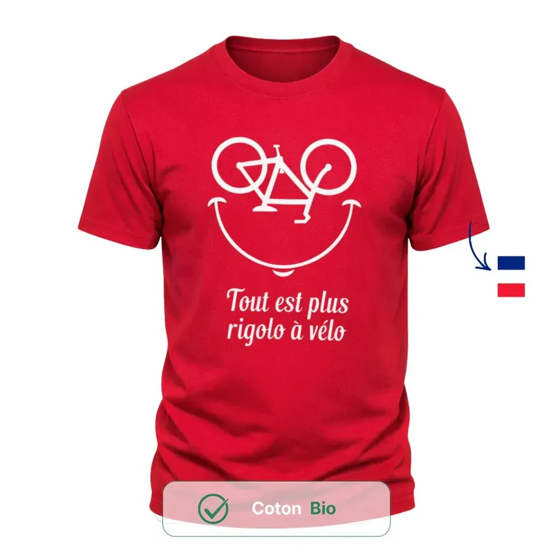 T Shirt Homme Rouge | Tout est plus rigolo