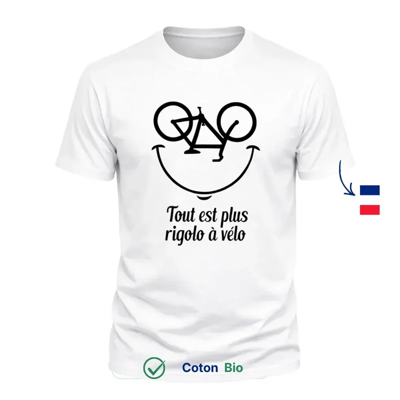 T-shirt Homme blanc | Tout est plus rigolo