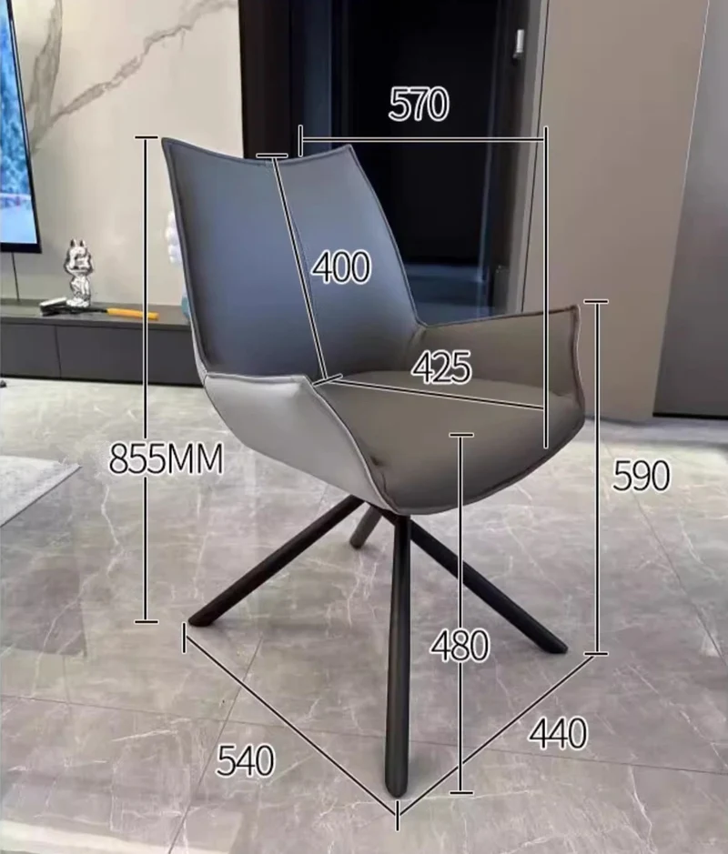 Table de salle à manger rotative extensible avec plateau en dalles de roche