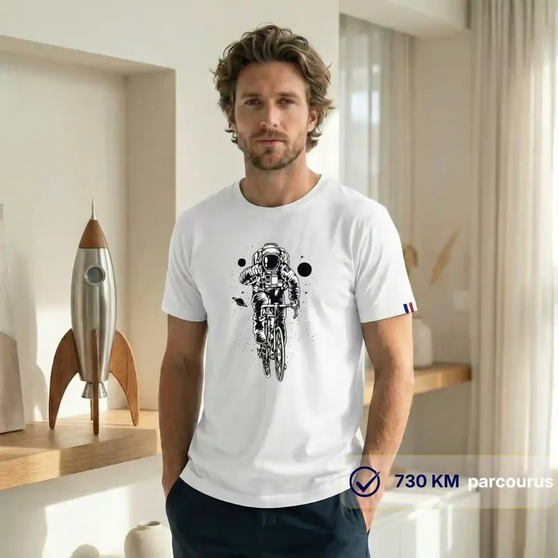 T Shirt Homme Blanc | Astronaute