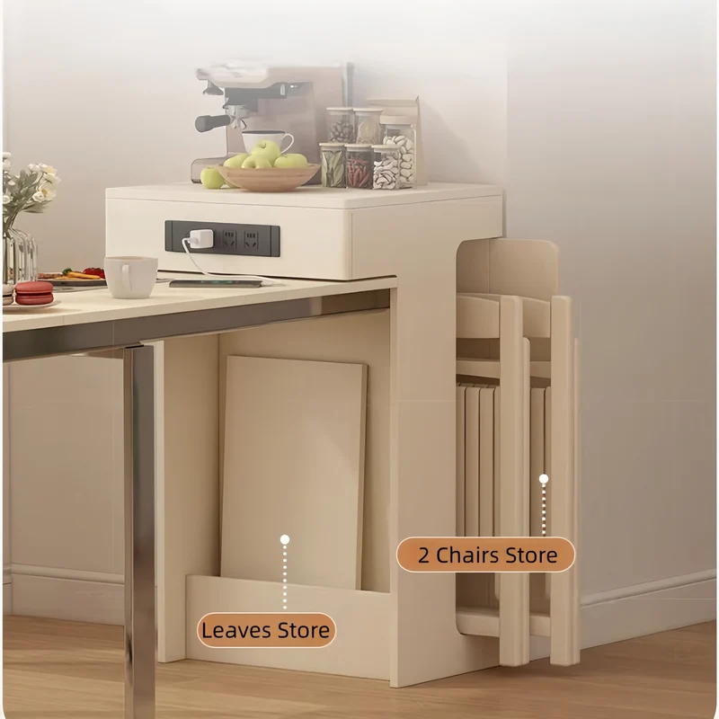 Mini table console extensible conçue pour gagner de l'espace pour les appartements et les pièces compactes