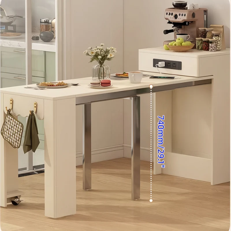 Mini table console extensible conçue pour gagner de l'espace pour les appartements et les pièces compactes