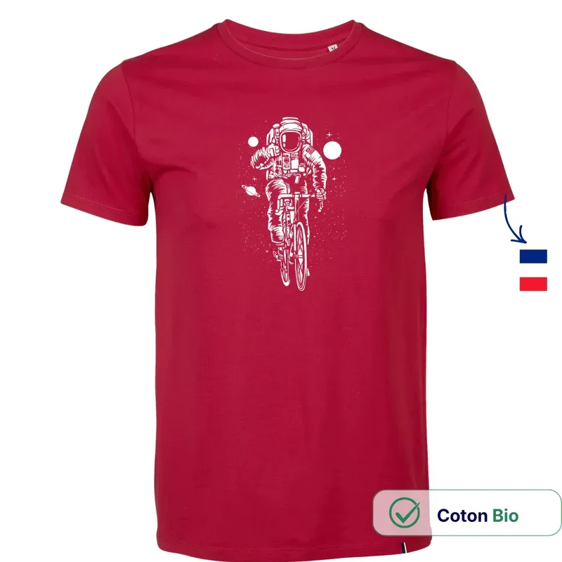 T Shirt Homme Rouge | Astronaute