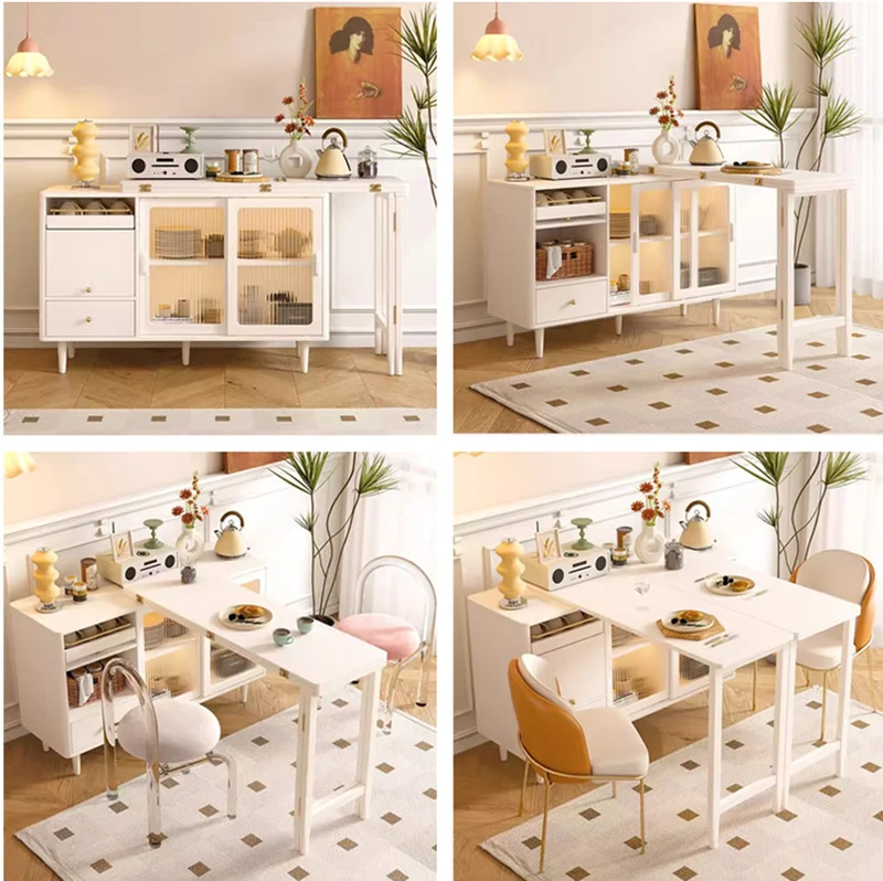 Table à manger extensible et pliable avec buffet