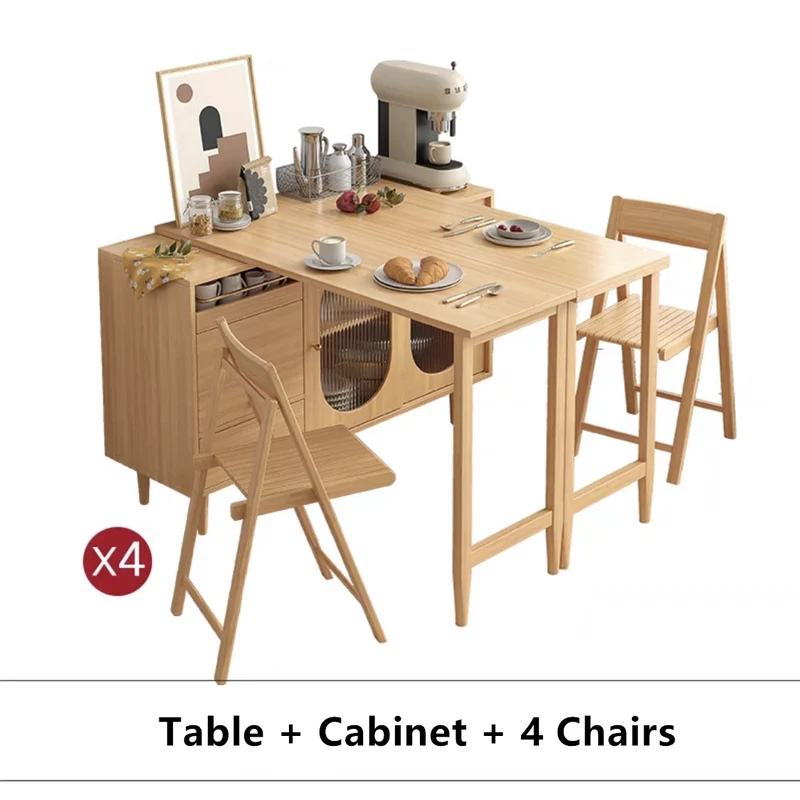 Table à manger extensible et pliable avec buffet