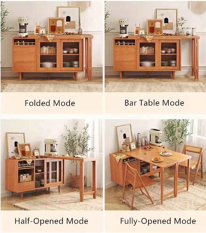 Table à manger extensible et pliable avec buffet