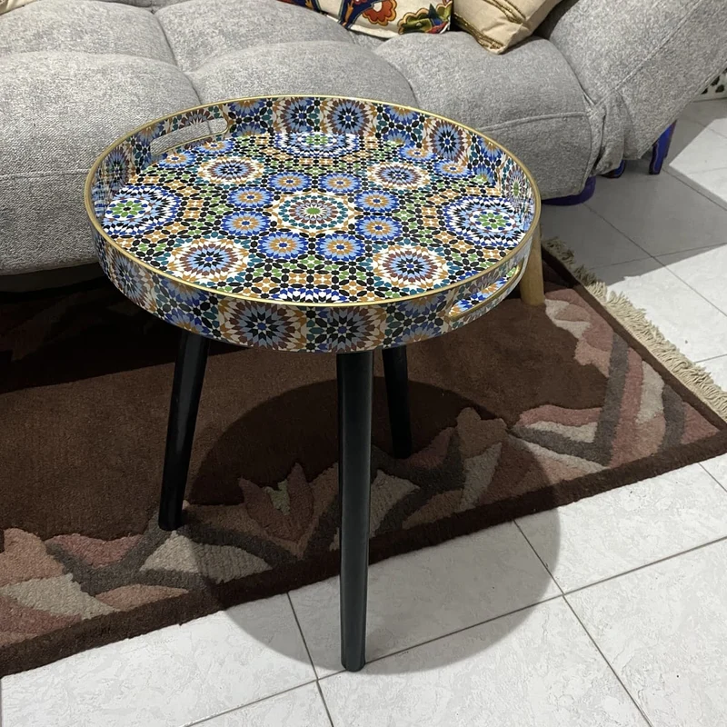 Table basse d'appoint marocaine Al-Andalus