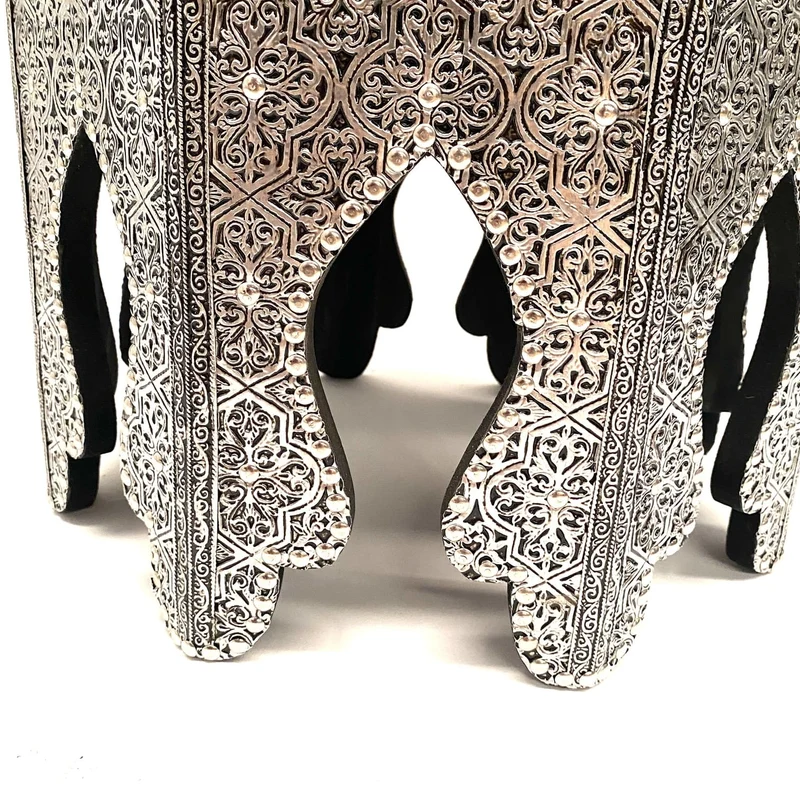 Table d'appoint arabe octogonale en maillechort