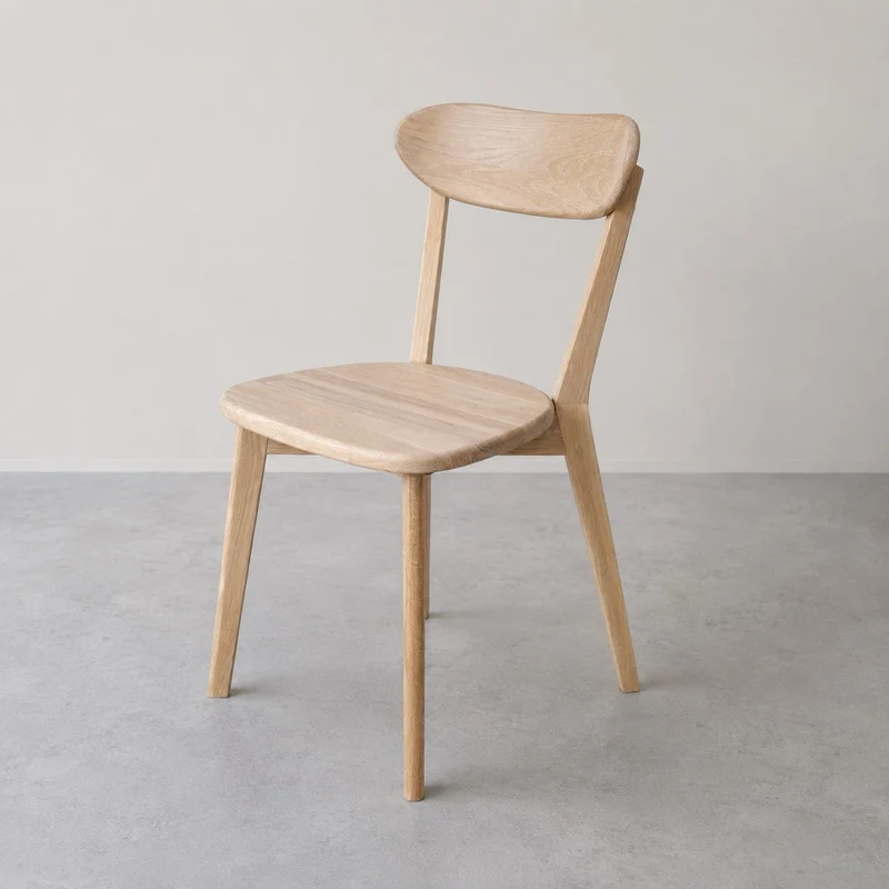 Chaise de salle à manger en bois massif de chêne Isku – Lot de 2 ou 4 chaises - NordicStory