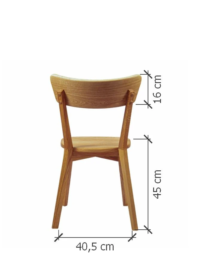 Chaise de salle à manger en bois massif de chêne Diana – Lot de 2 ou 4 chaises - NordicStory