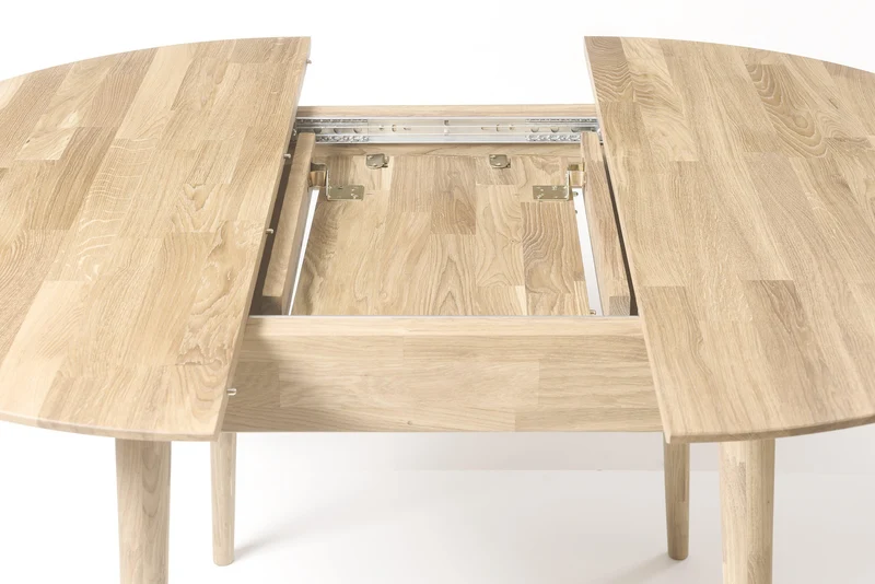 Table à manger ronde extensible en chêne massif Escandi 5 - NordicStory