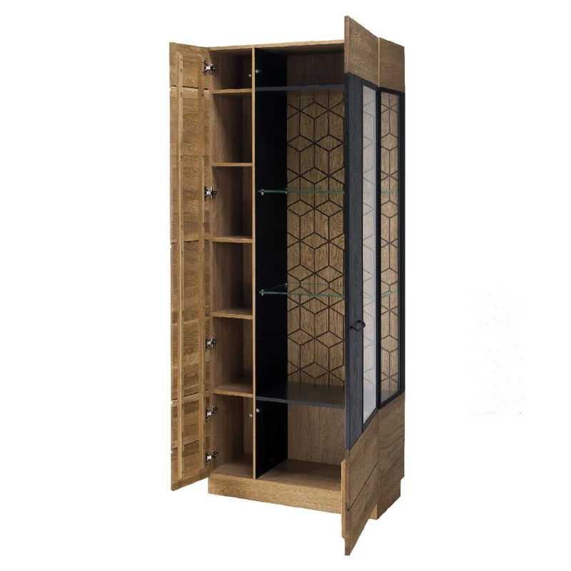 Vitrine en bois de chêne Mozaik 12 - LoftStory