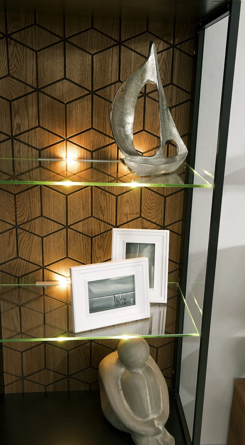 Vitrine en bois de chêne Mozaik 10 - LoftStory