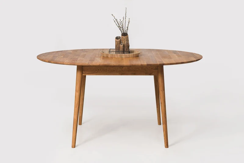 Table à manger ronde extensible en chêne massif Escandi 6 - NordicStory