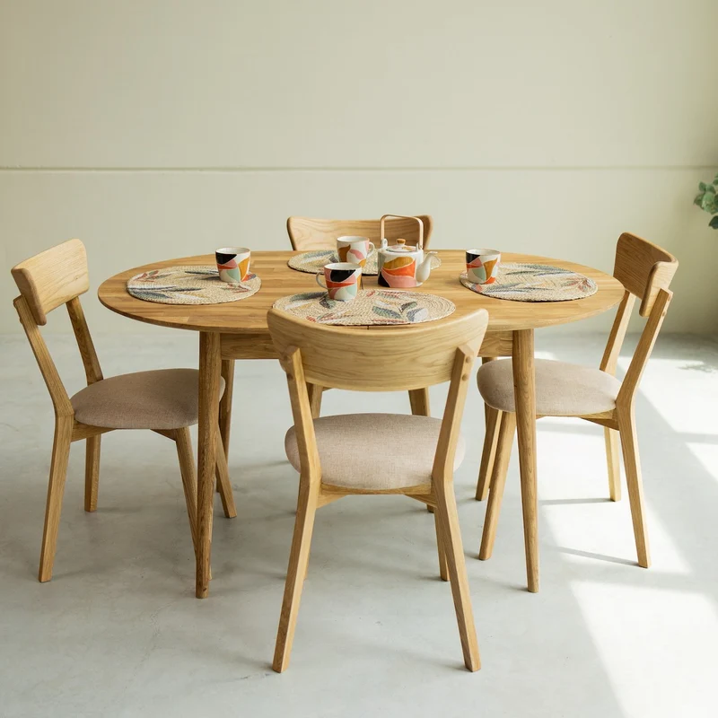 Table à manger ovale extensible en chêne massif Escandi 2 - NordicStory