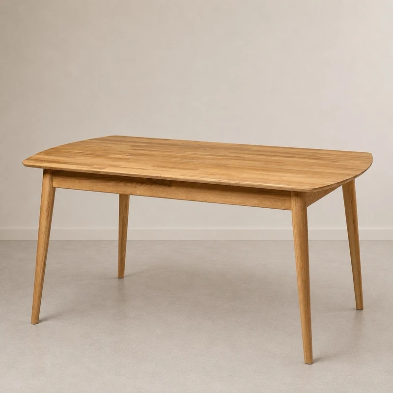 Table à manger rectangulaire extensible en chêne massif Escandi - NordicStory
