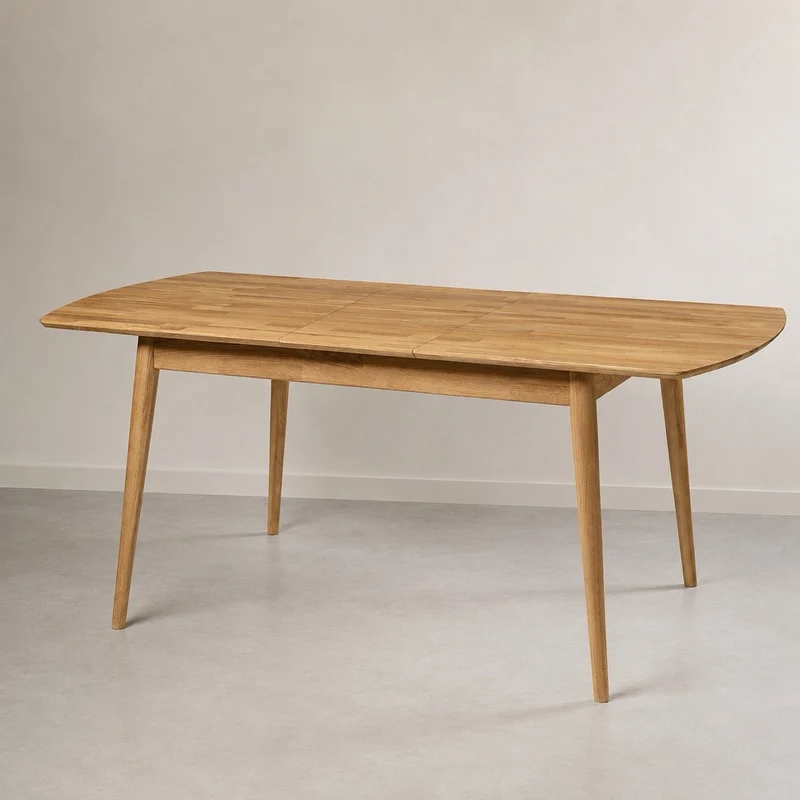 Table à manger rectangulaire extensible en chêne massif Escandi - NordicStory