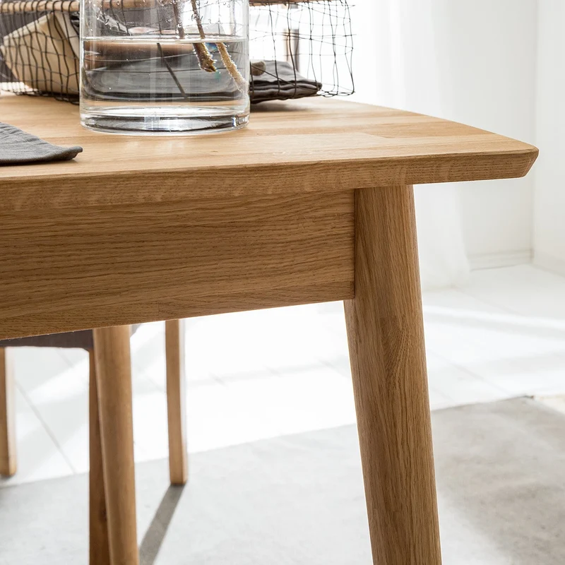 Table à manger rectangulaire extensible en chêne massif Escandi - NordicStory