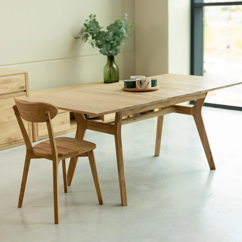 Table à manger extensible en bois massif de chêne Harold - NordicStory