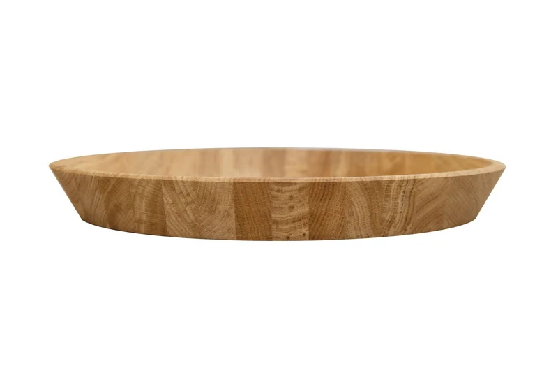 Plateau décoratif ovale en bois massif de chêne Lola - NordicStory