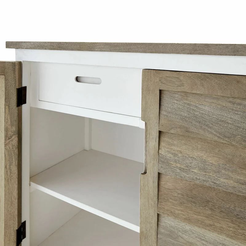 Buffet bas LOBERON Frapelle en bois de manguier