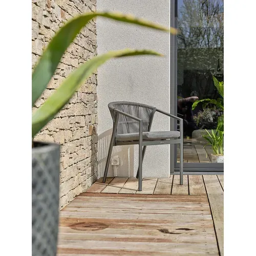 Lot de 2 fauteuils de jardin Remarquable Gambi gris anthracite