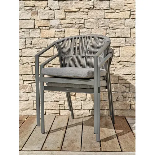 Lot de 2 fauteuils de jardin Remarquable Gambi gris anthracite