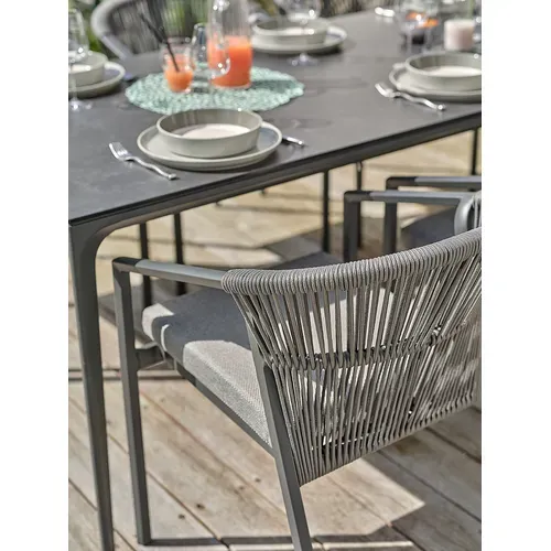 Lot de 2 fauteuils de jardin Remarquable Gambi gris anthracite