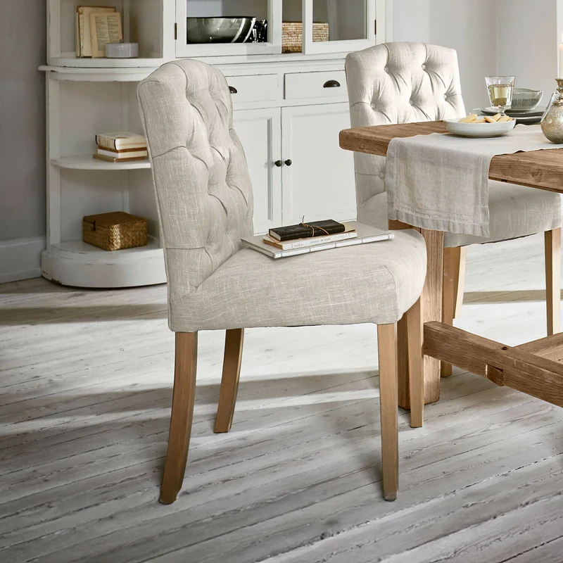 Chaise LOBERON Fulden tissu lin