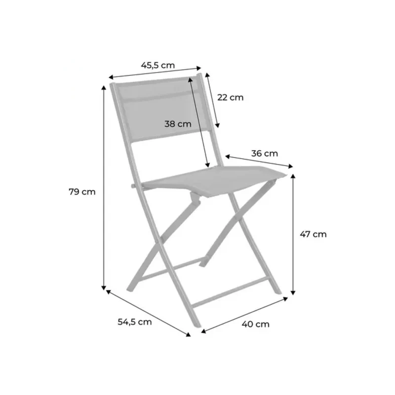 Lot de 4 chaises de jardin SWEEEK pliantes rouges