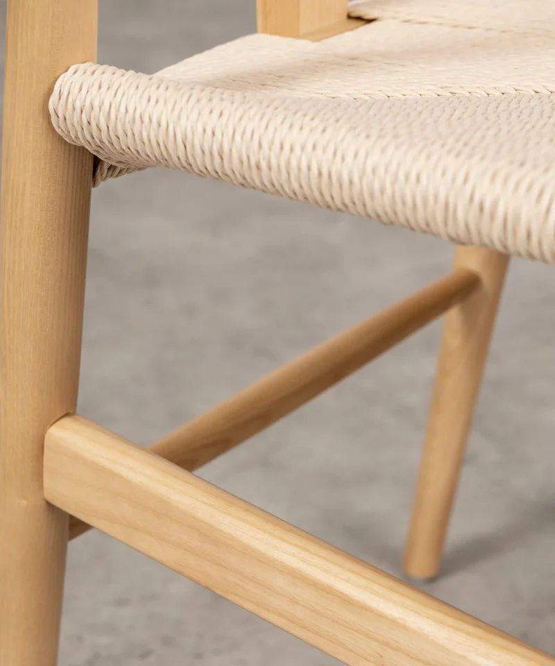 Silla de Comedor en Madera y Cuerda Trenzada Nordeco