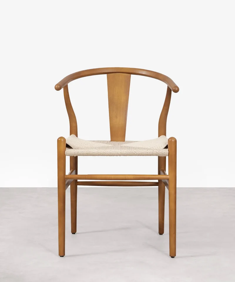 Silla de Comedor en Madera y Cuerda Trenzada Nordeco