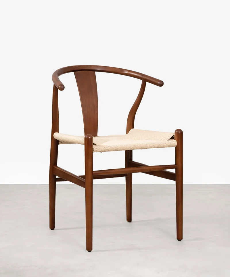 Silla de Comedor en Madera y Cuerda Trenzada Nordeco