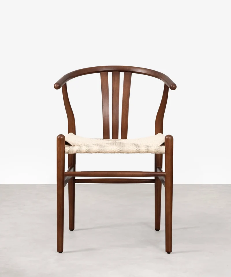 Silla de Comedor en Madera y Cuerda Trenzada Leena