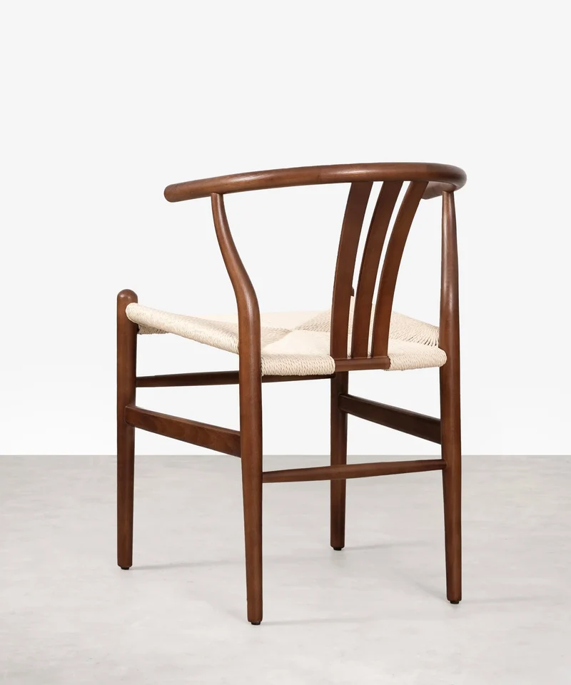 Silla de Comedor en Madera y Cuerda Trenzada Leena