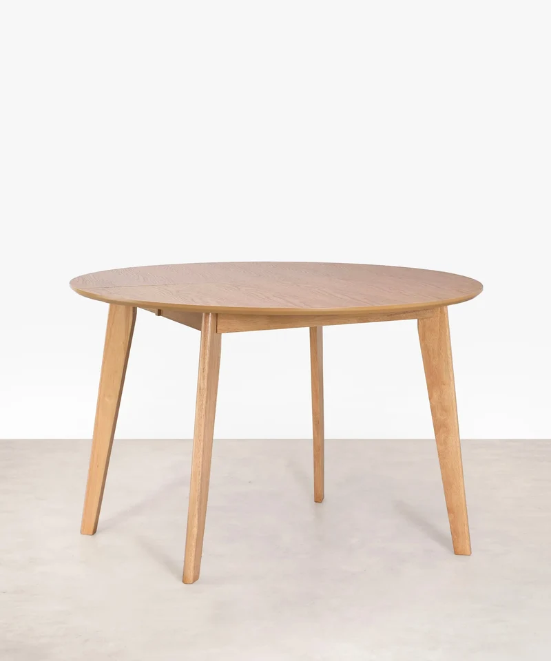 Mesa de Comedor Redonda en Madera Extensible Gala (120-150 cm)