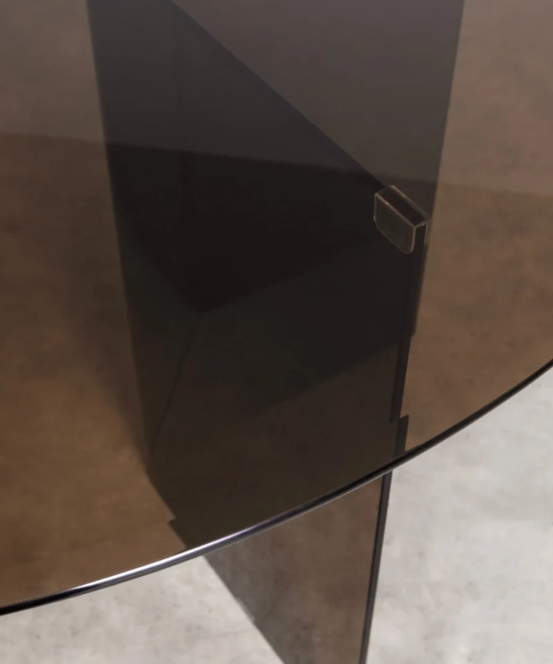 Mesa de Comedor Redonda de Cristal Templado Ona 137 cm